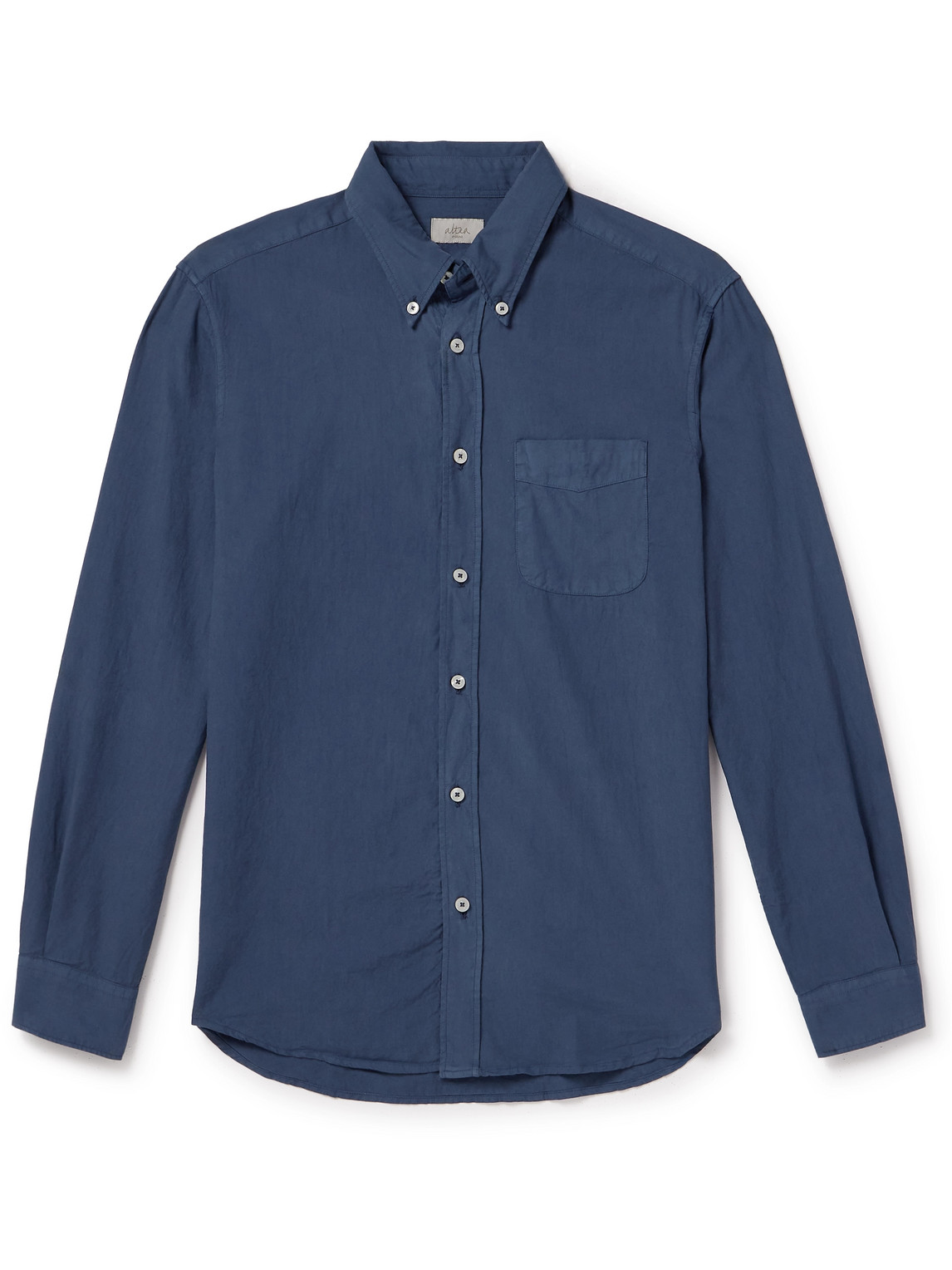 Altea - Ivy Button-Down Collar Washed Lyocell and Cotton-Blend Twill Shirt - Men - Blue - XL von Altea