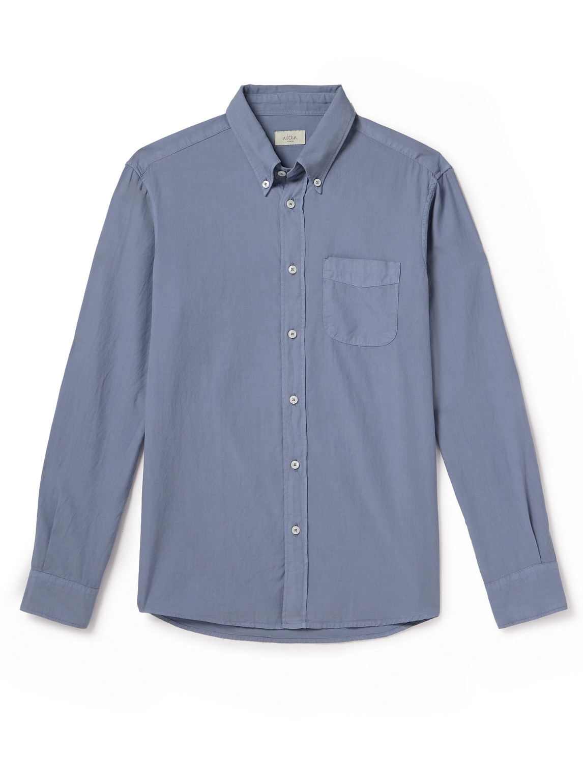 Altea - Ivy Button-Down Collar Washed Lyocell and Cotton-Blend Twill Shirt - Men - Blue - XXL von Altea