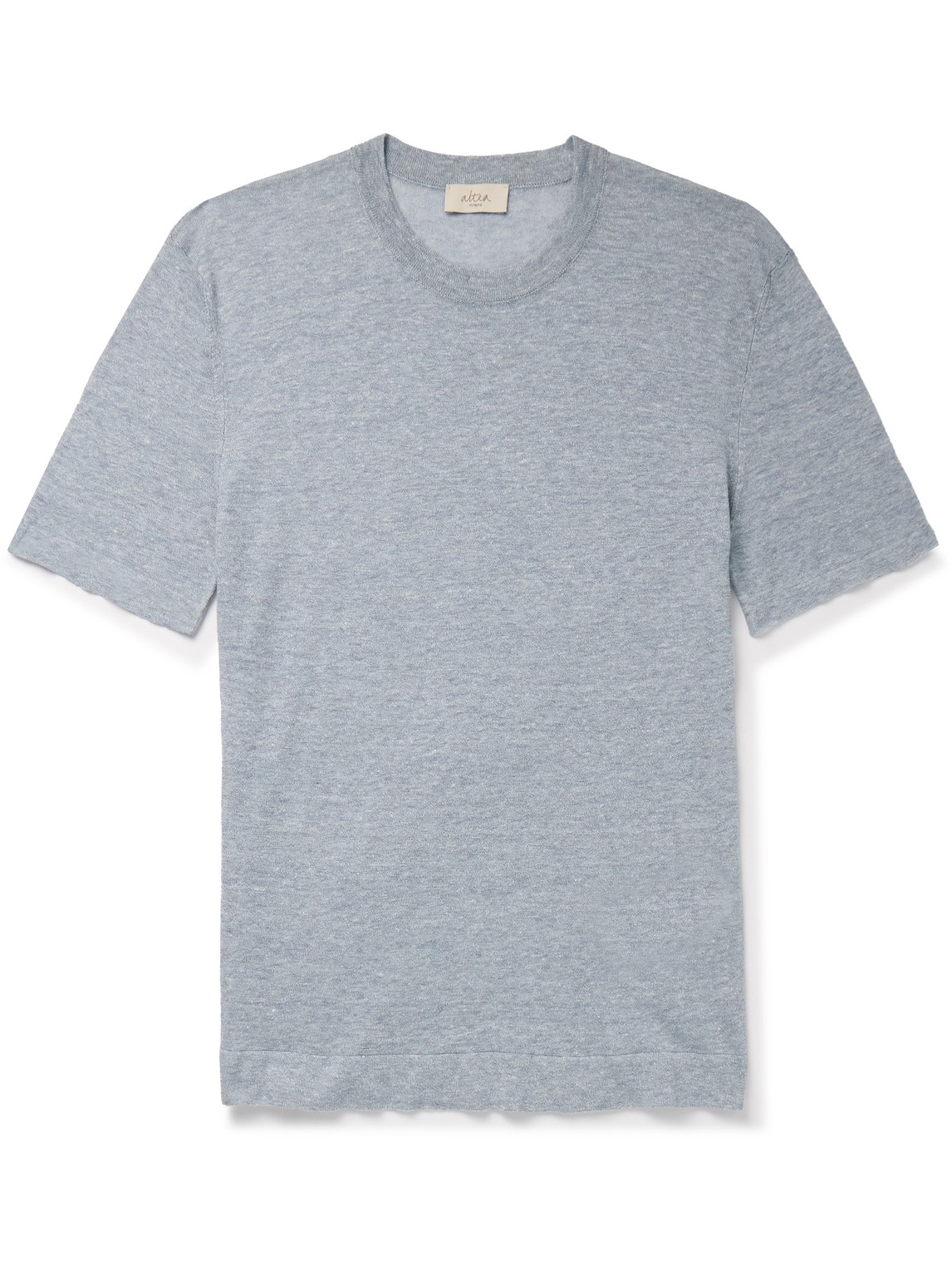 Altea - Linen and Cotton-Blend Jersey T-Shirt - Men - Blue - L von Altea