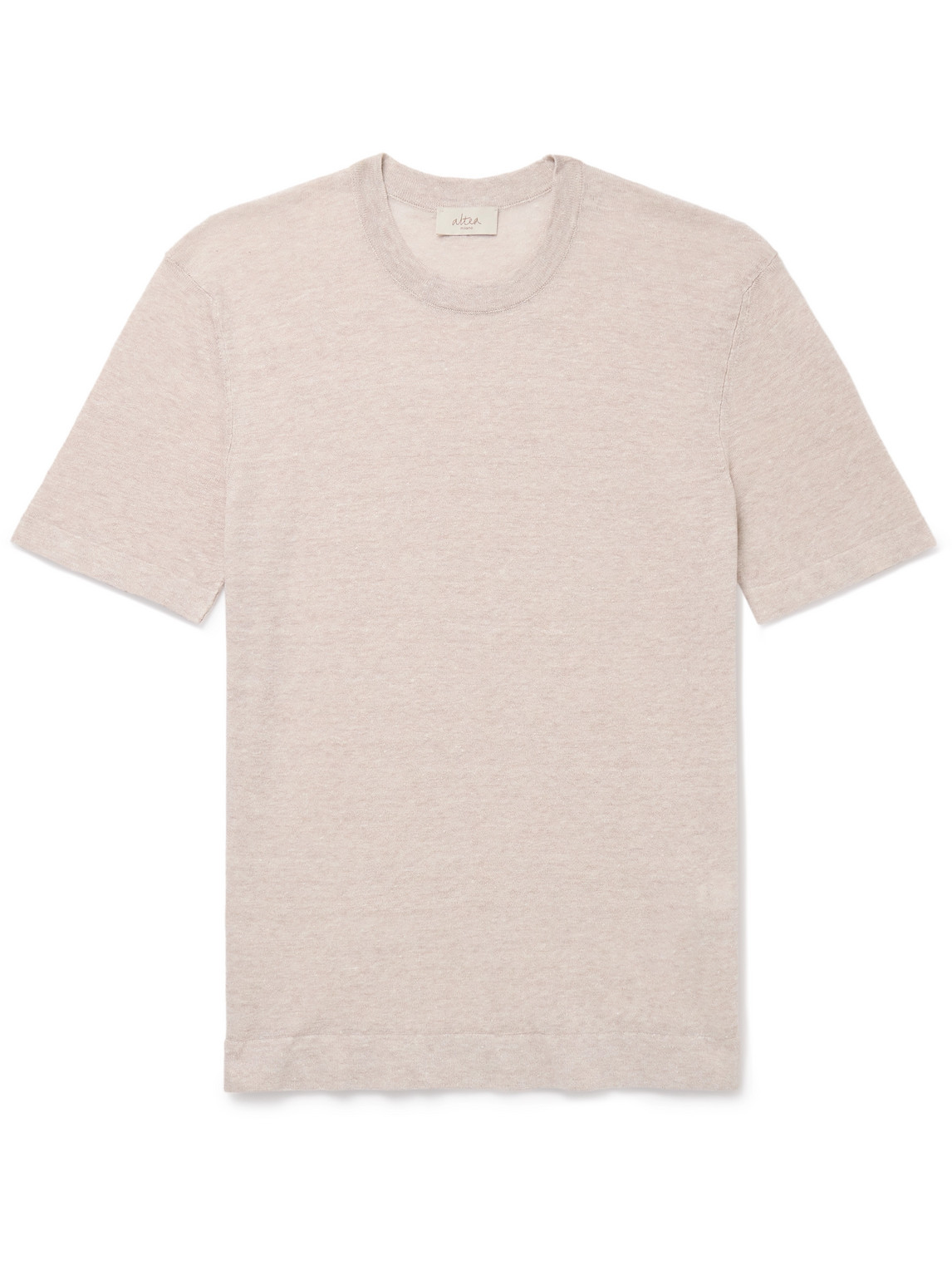 Altea - Linen and Cotton-Blend Jersey T-Shirt - Men - Pink - M von Altea