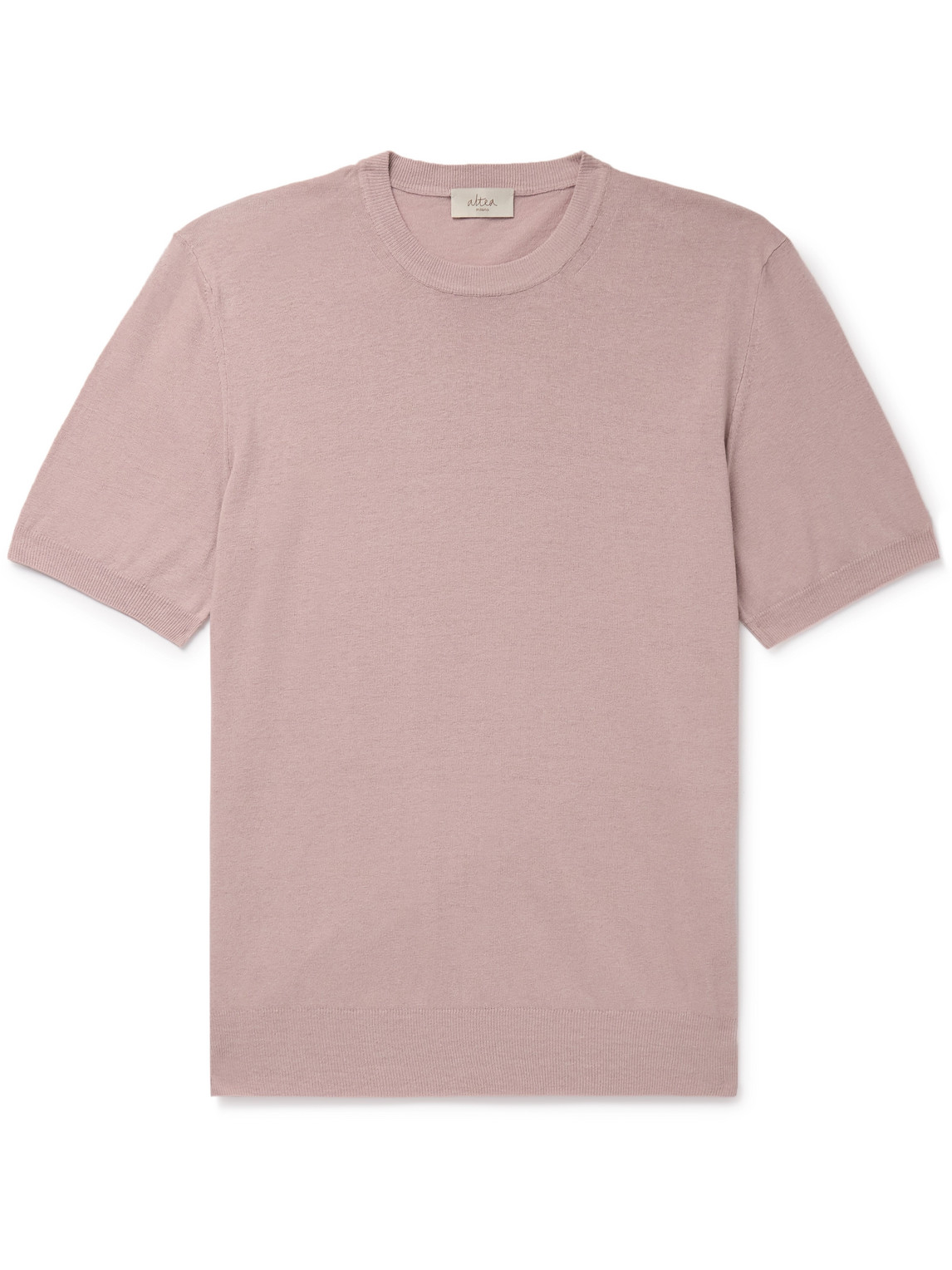 Altea - Linen and Cotton-Blend T-Shirt - Men - Pink - M von Altea