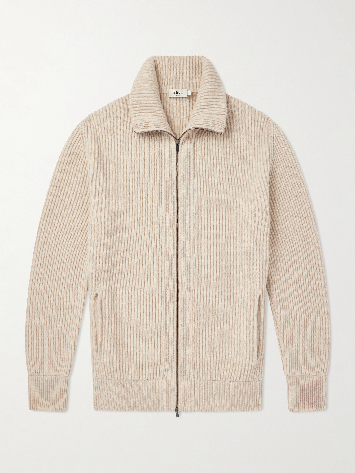 Altea - Ribbed Virgin Wool Cardigan - Men - Neutrals - M von Altea