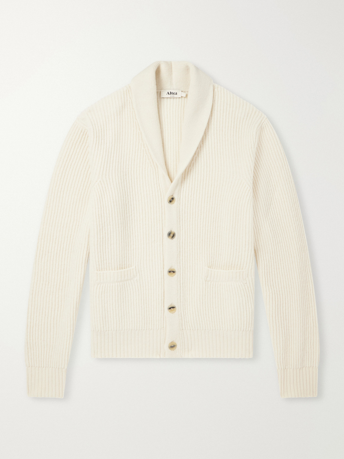 Altea - Ribbed Virgin Wool Cardigan - Men - Neutrals - S von Altea