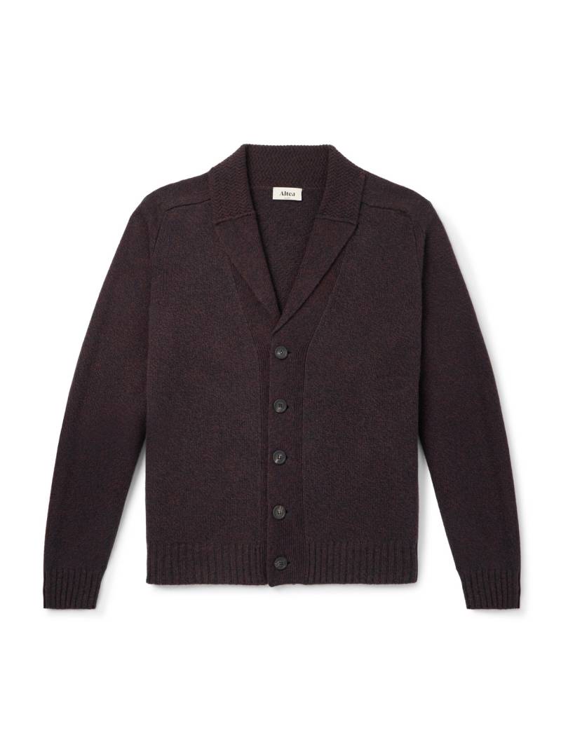 Altea - Shawl-Collar Wool and Cashmere-Blend Cardigan - Men - Burgundy - M von Altea