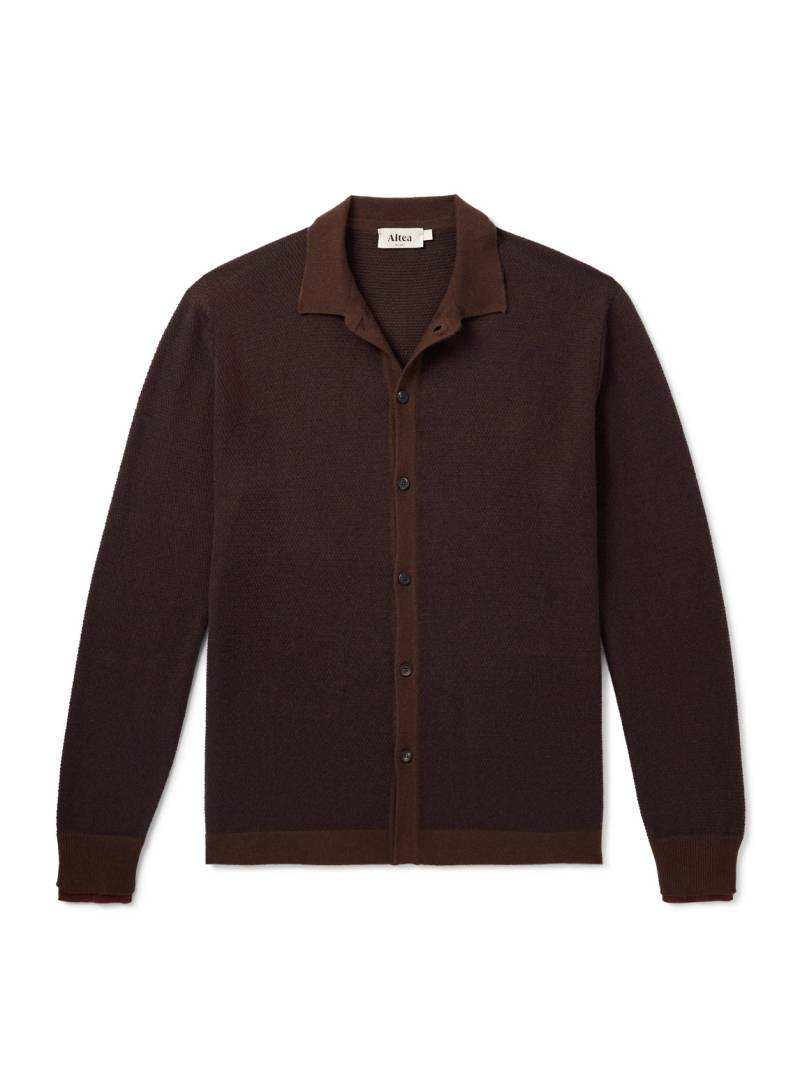 Altea - Slim-Fit Wool and Cashmere-Blend Shirt - Men - Brown - XL von Altea