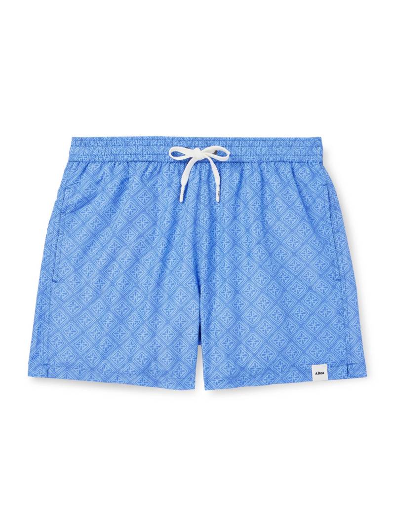 Altea - Straight-Leg Printed Swim Shorts - Men - Blue - M von Altea