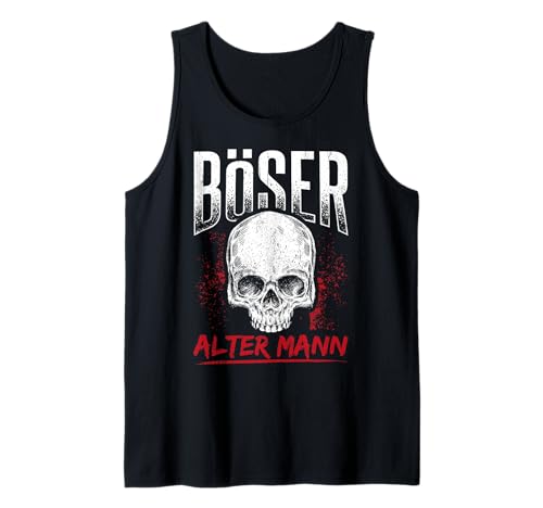 Herren Böser Alter Mann Tank Top von Alter Böser Mann Großvater Geschenk Schädel