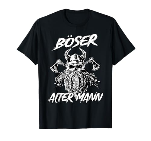 Herren Böser Alter Mann Opa Papa Wikinger Axt T-Shirt von Alter Böser Mann Outfit