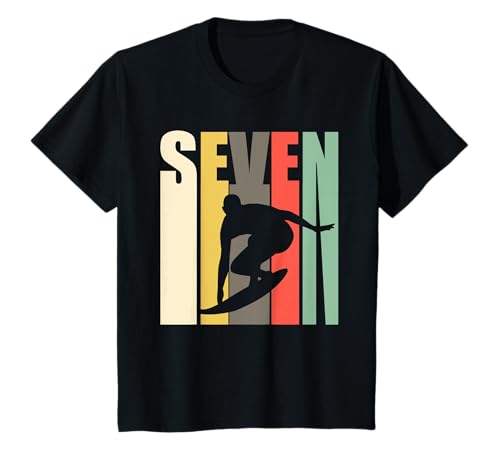 Kinder Kinder 7 Jahre Design für kleine Surfer T-Shirt von Alter und Sport Designs