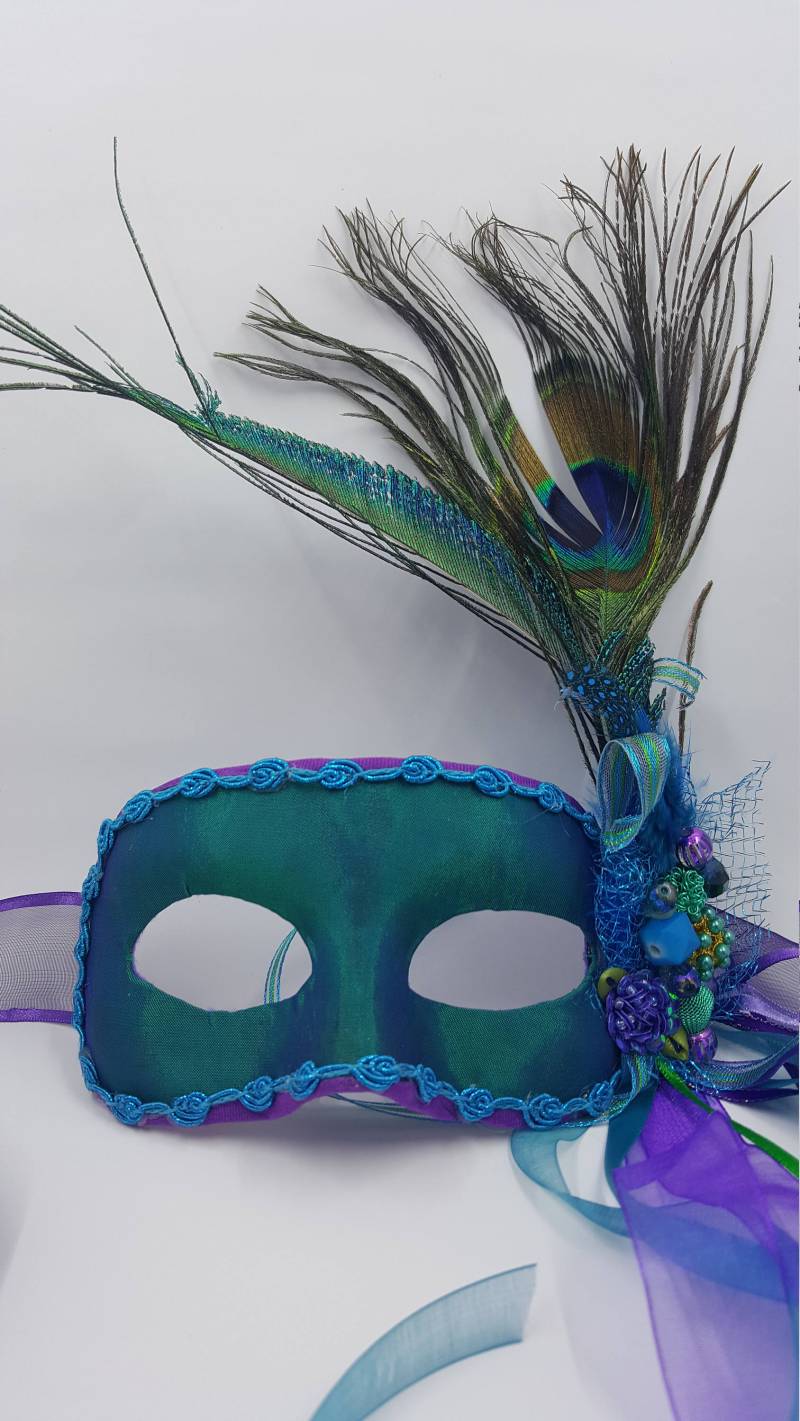 Peacock Masquerade Mask.wearable Weiche Innenseite, Spaß, Hochzeitsparty, Einfach Halloween-Kostüm, Passen Ihre Kleidung. Prom Tänze. An Wand von AlterEgoFX