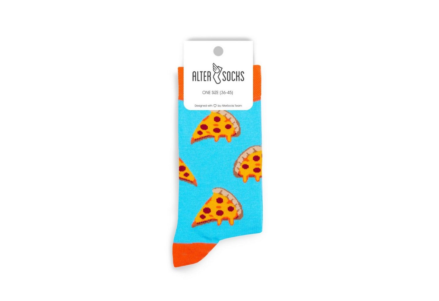 AlterSocks Freizeitsocken Lustige Socken Pizza Socken Damen & Herren Unisex Größe 36 – 45 von AlterSocks