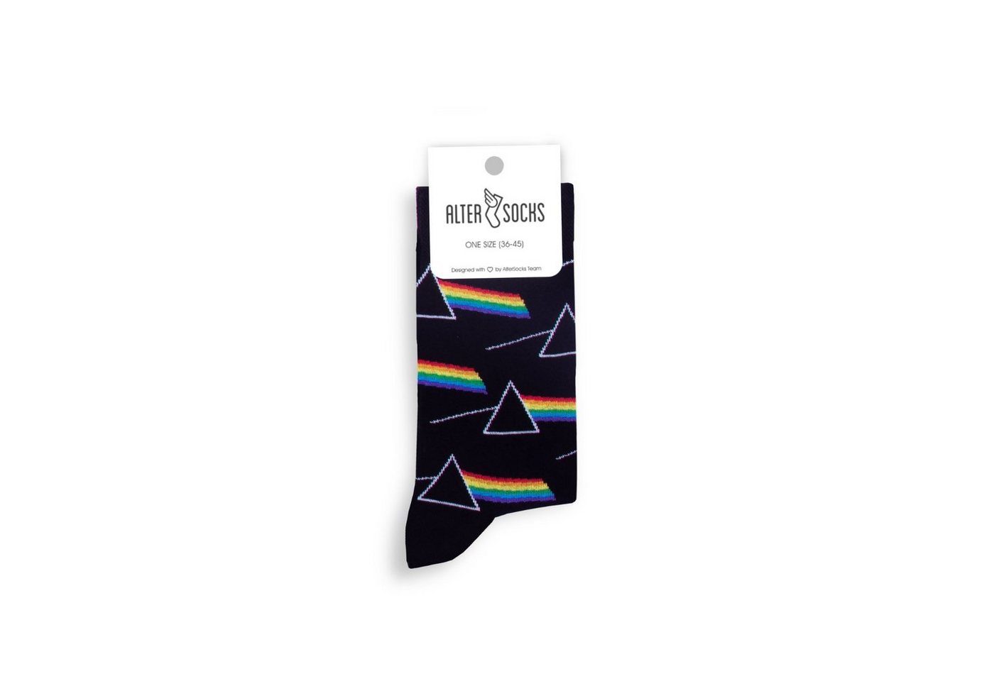 AlterSocks Freizeitsocken Lustige Socken Prisma Socken Damen & Herren Unisex Größe 36 – 45 (1 Paar) von AlterSocks