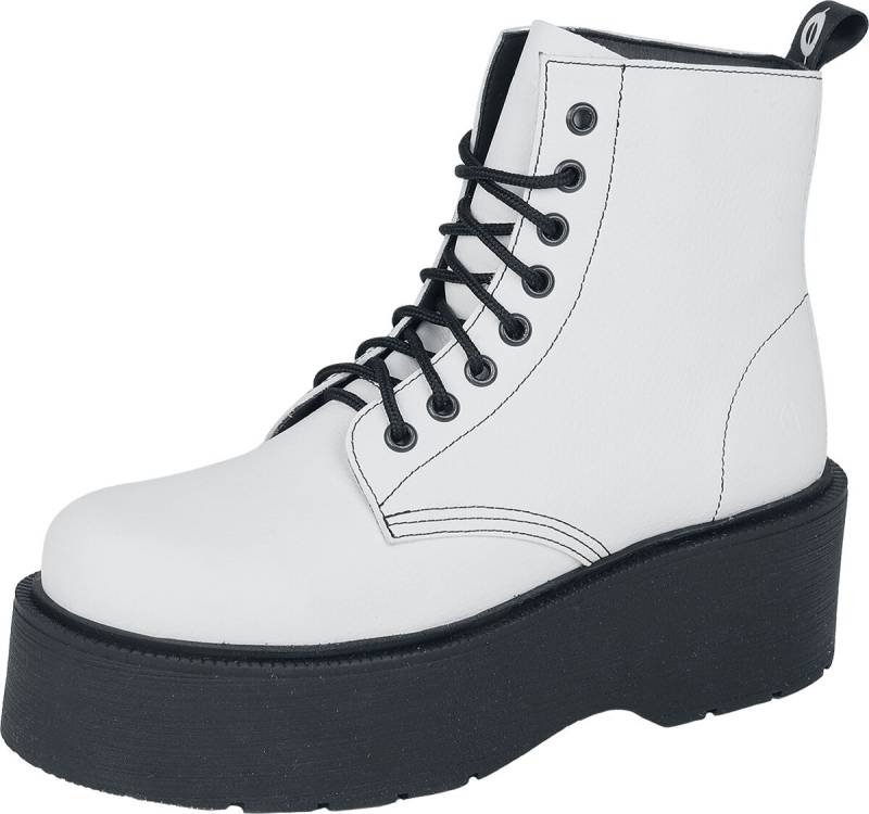 Altercore - Gothic Boot - Adara Vegan - EU37 bis EU38 - für Damen - Größe EU38 - weiß/schwarz von Altercore