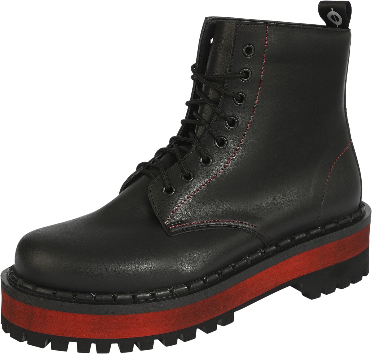 Altercore - Gothic Stiefel - 653 Vegan Black/Red - EU36 bis EU43 - Größe EU43 - schwarz/rot von Altercore