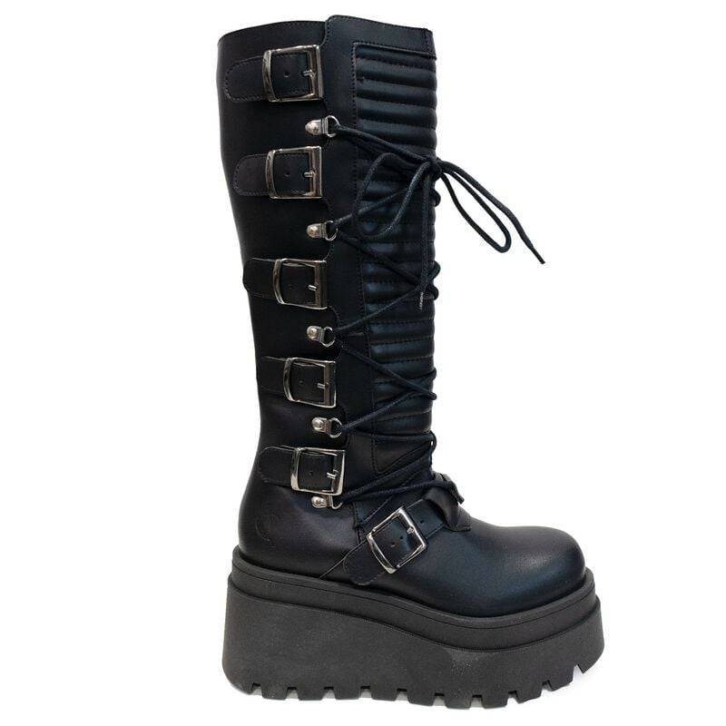 Altercore - Gothic Stiefel - Lucid Vegan - EU36 bis EU41 - für Damen - Größe EU37 - schwarz von Altercore