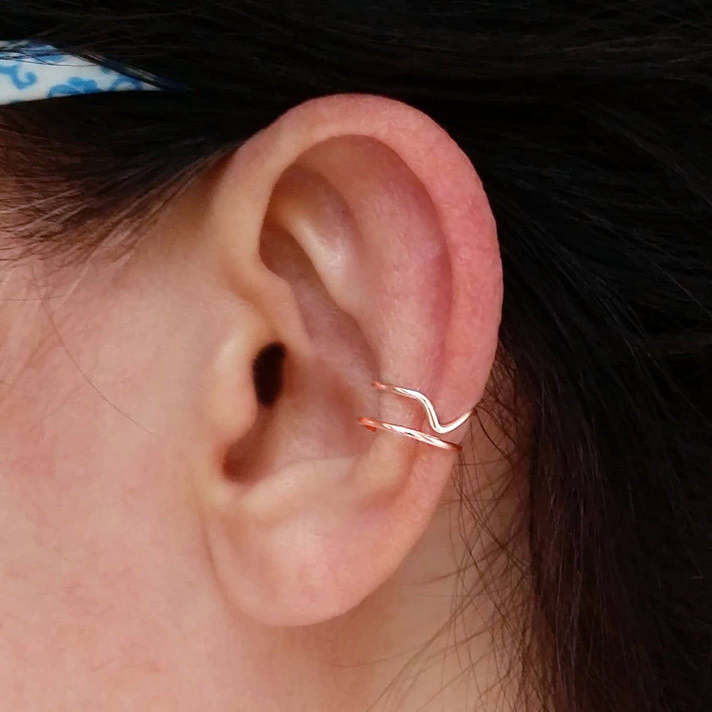 Chevron Ohrmanschette/Rosegold Ohr Wickeln/Minimal Silber Ohrmanschette/Gold Fake Piercing/Boho Ohrmanschette/Hugger/Ohne Piercing/Conch Ring/Faux von AlteredElegance