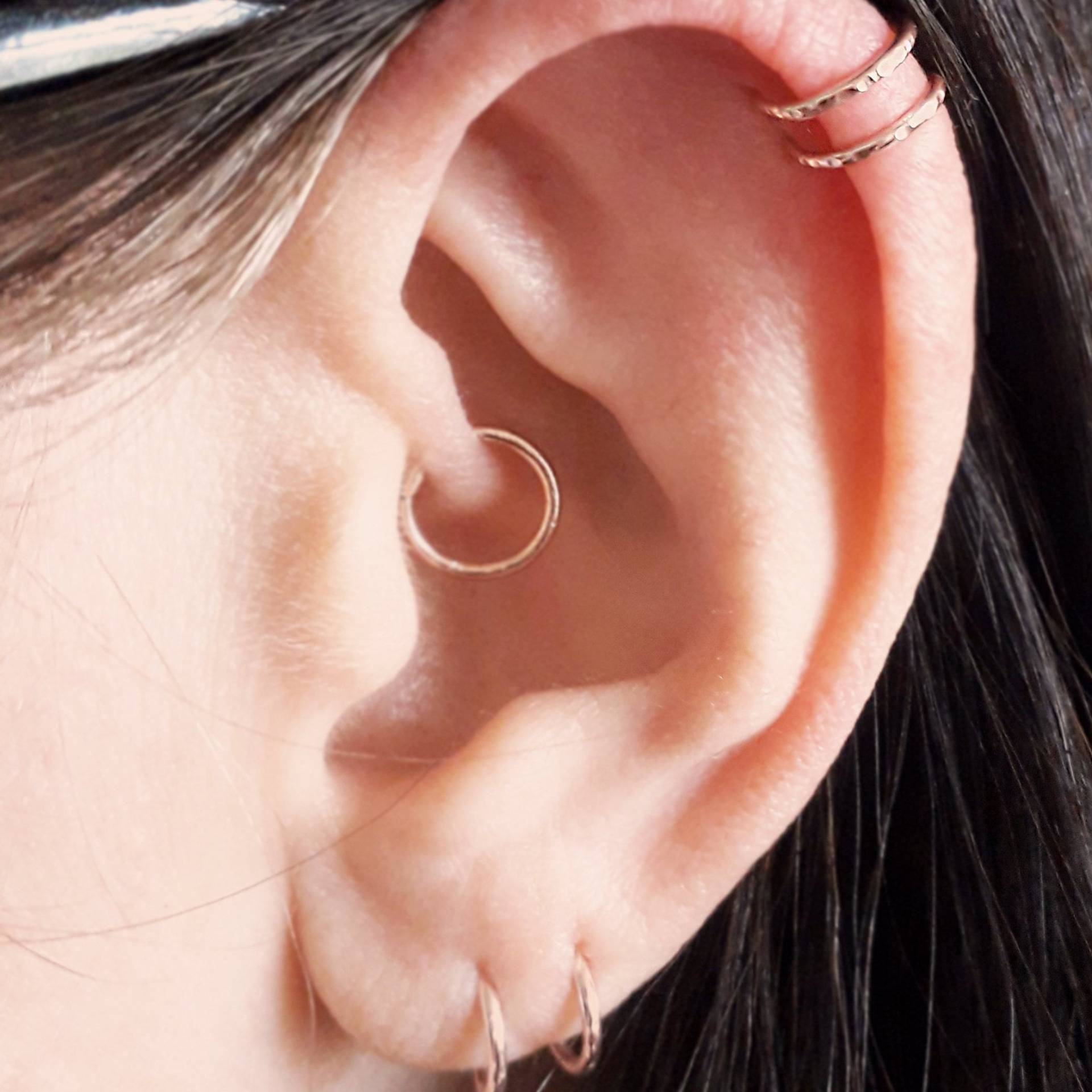 Rosegold Filled Daith Ring, Helix Knorpel Einfache Helix, Sterling Silber Gold Ring von AlteredElegance
