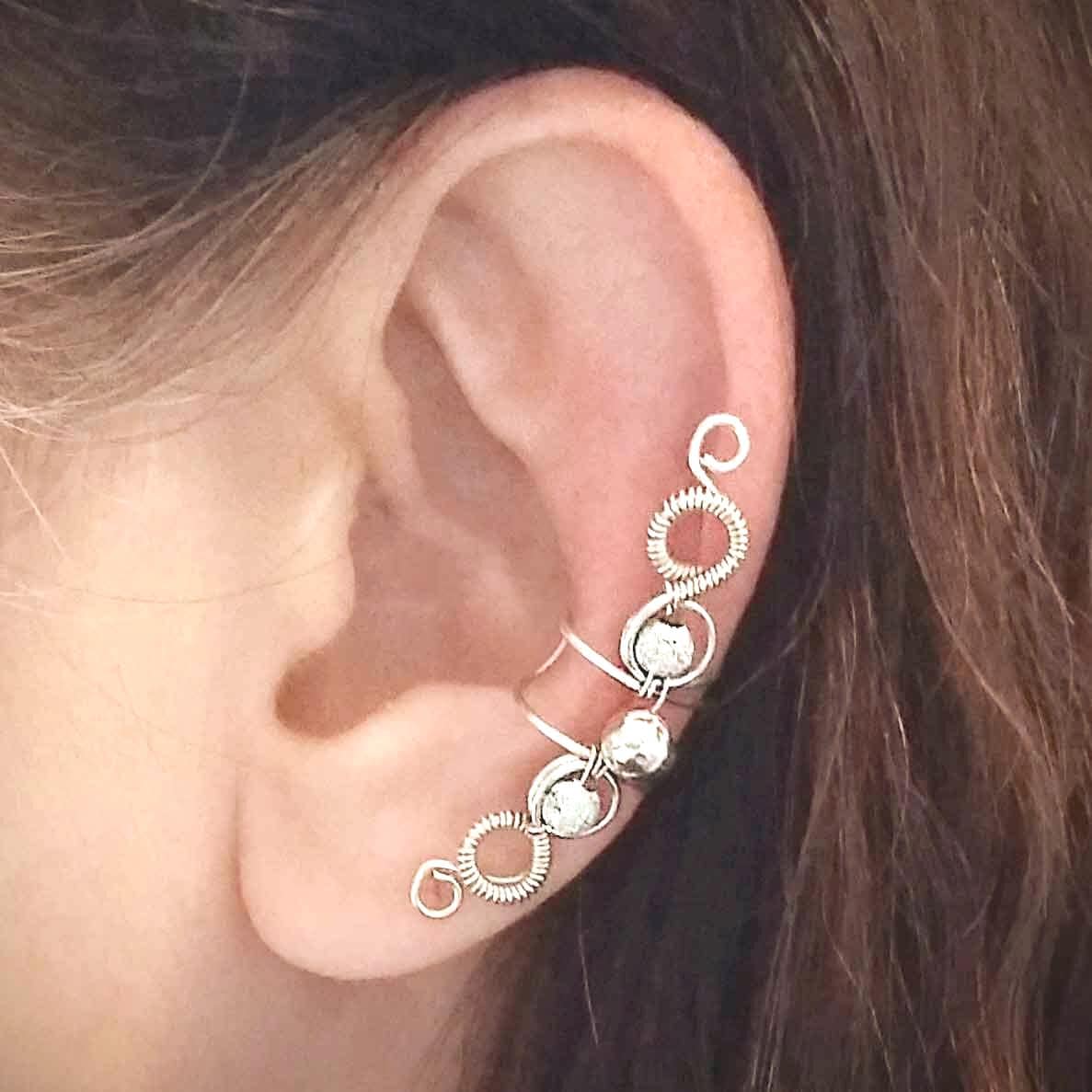 Silber Ohrmanschette Versilbert Ohr Wickeln von AlteredElegance