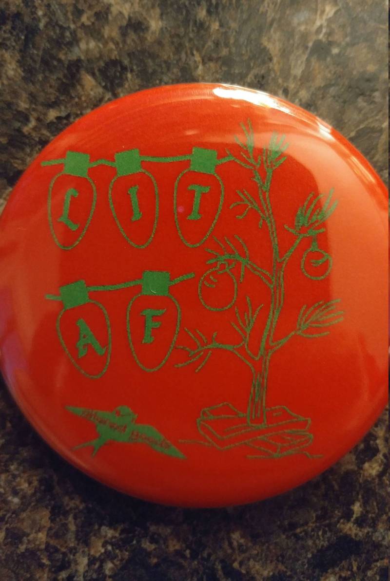 Beleuchtete Af Weihnachten Baum Button von AlteredGoodsStore