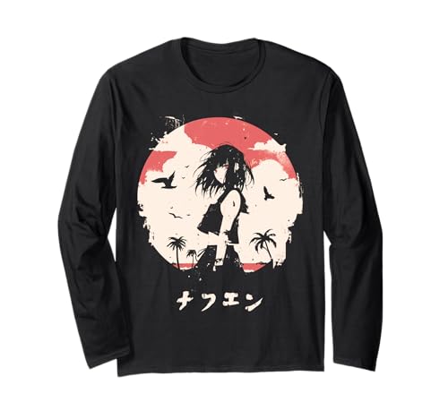 Goth Grunge Dämon Anime Girl Waifu Horror Alt-Ästhetik Langarmshirt von Alternative Vaporwave Gothic Sad Alt Grunge Woman