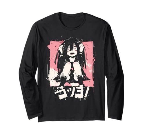 Goth Grunge Dämon Anime Girl Waifu Horror Alt-Ästhetik Langarmshirt von Alternative Vaporwave Gothic Sad Alt Grunge Woman