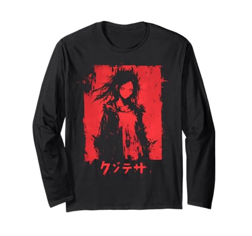 Goth Grunge Dämon Anime Girl Waifu Horror Alt-Ästhetik Langarmshirt von Alternative Vaporwave Gothic Sad Alt Grunge Woman