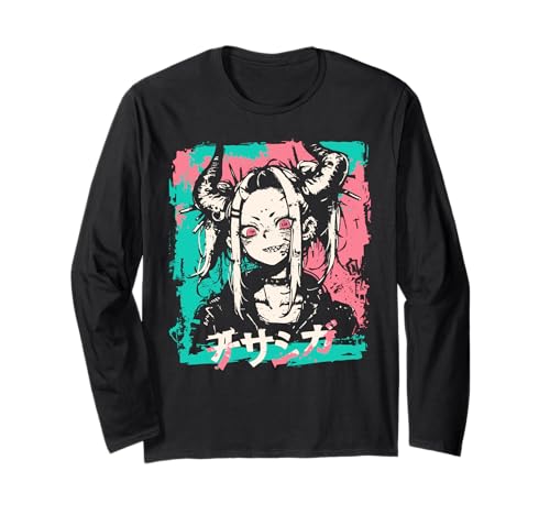 Goth Grunge Dämon Anime Girl Waifu Horror Alt-Ästhetik Langarmshirt von Alternative Vaporwave Gothic Sad Alt Grunge Woman