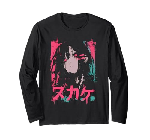 Goth Grunge Dämon Anime Girl Waifu Horror Alt-Ästhetik Langarmshirt von Alternative Vaporwave Gothic Sad Alt Grunge Woman
