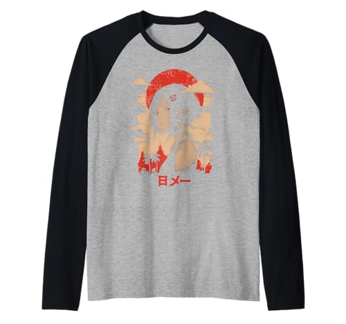 Goth Grunge Dämon Anime Girl Waifu Horror Alt-Ästhetik Raglan von Alternative Vaporwave Gothic Sad Alt Grunge Woman