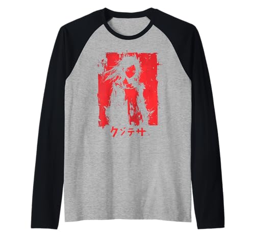 Goth Grunge Dämon Anime Girl Waifu Horror Alt-Ästhetik Raglan von Alternative Vaporwave Gothic Sad Alt Grunge Woman