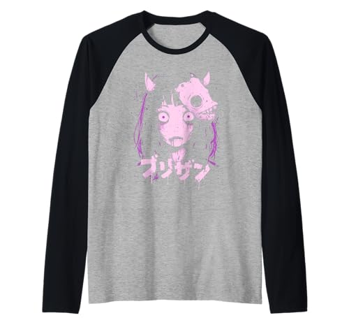 Goth Grunge Dämon Anime Girl Waifu Horror Alt-Ästhetik Raglan von Alternative Vaporwave Gothic Sad Alt Grunge Woman