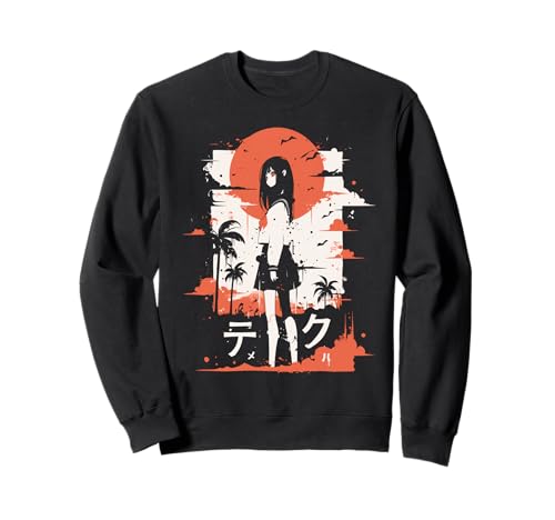 Goth Grunge Dämon Anime Girl Waifu Horror Alt-Ästhetik Sweatshirt von Alternative Vaporwave Gothic Sad Alt Grunge Woman