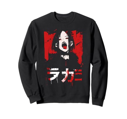 Goth Grunge Dämon Anime Girl Waifu Horror Alt-Ästhetik Sweatshirt von Alternative Vaporwave Gothic Sad Alt Grunge Woman
