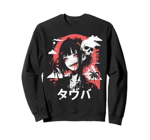 Goth Grunge Dämon Anime Girl Waifu Horror Alt-Ästhetik Sweatshirt von Alternative Vaporwave Gothic Sad Alt Grunge Woman