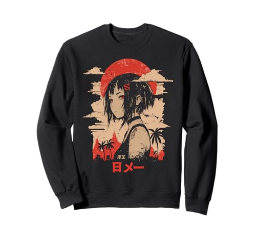 Goth Grunge Dämon Anime Girl Waifu Horror Alt-Ästhetik Sweatshirt von Alternative Vaporwave Gothic Sad Alt Grunge Woman