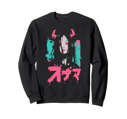 Goth Grunge Dämon Anime Girl Waifu Horror Alt-Ästhetik Sweatshirt von Alternative Vaporwave Gothic Sad Alt Grunge Woman