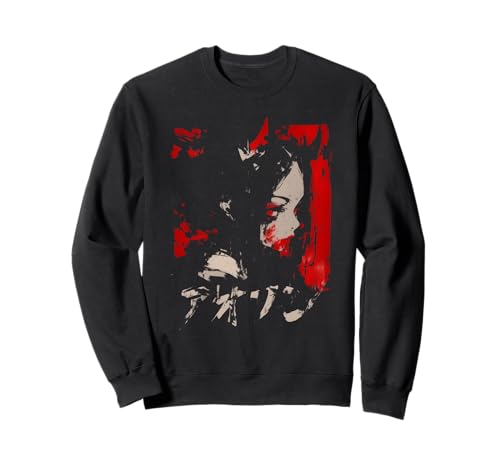 Goth Grunge Dämon Anime Girl Waifu Horror Alt-Ästhetik Sweatshirt von Alternative Vaporwave Gothic Sad Alt Grunge Woman