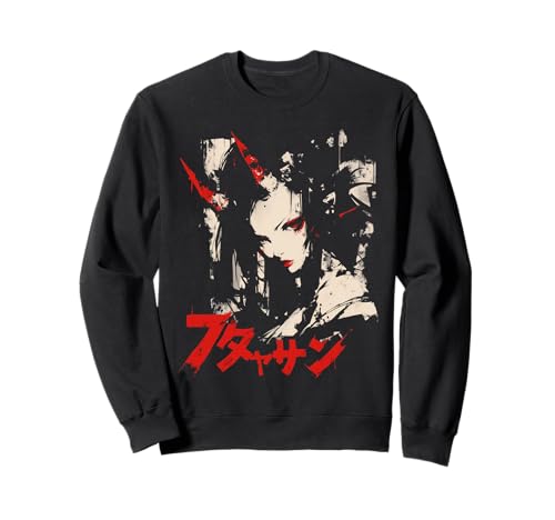 Goth Grunge Dämon Anime Girl Waifu Horror Alt-Ästhetik Sweatshirt von Alternative Vaporwave Gothic Sad Alt Grunge Woman
