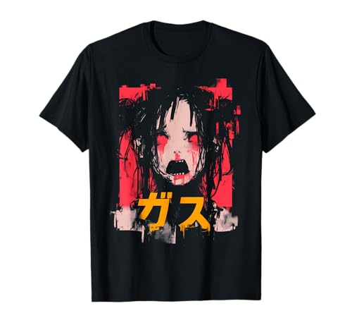 Goth Grunge Dämon Anime Girl Waifu Horror Alt-Ästhetik T-Shirt von Alternative Vaporwave Gothic Sad Alt Grunge Woman