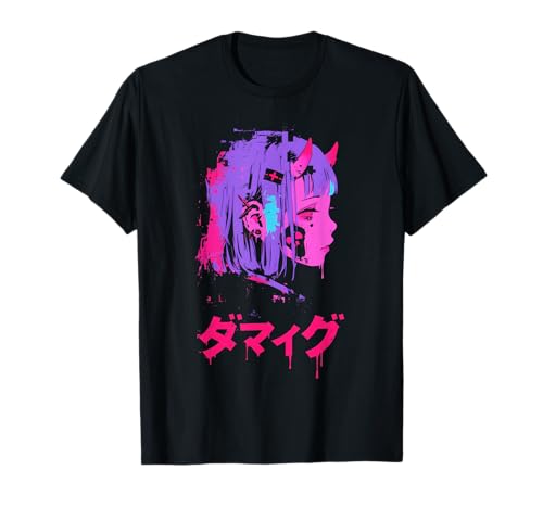 Goth Grunge Dämon Anime Girl Waifu Horror Alt-Ästhetik T-Shirt von Alternative Vaporwave Gothic Sad Alt Grunge Woman