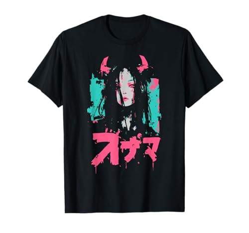 Goth Grunge Dämon Anime Girl Waifu Horror Alt-Ästhetik T-Shirt von Alternative Vaporwave Gothic Sad Alt Grunge Woman