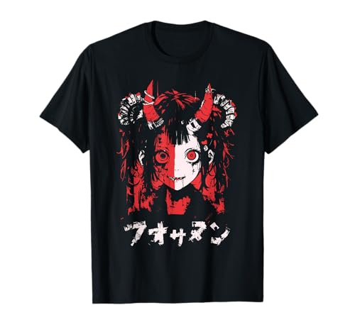 Goth Grunge Dämon Anime Girl Waifu Horror Alt-Ästhetik T-Shirt von Alternative Vaporwave Gothic Sad Alt Grunge Woman