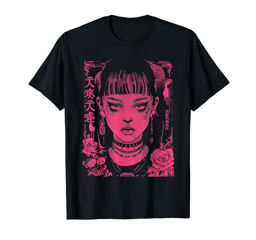 Goth Grunge Dämon Anime Girl Waifu Horror Alt-Ästhetik T-Shirt von Alternative Vaporwave Gothic Sad Alt Grunge Woman