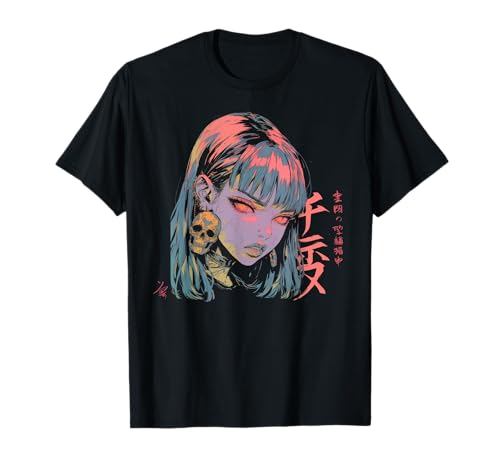 Goth Grunge Dämon Anime Girl Waifu Horror Alt-Ästhetik T-Shirt von Alternative Vaporwave Gothic Sad Alt Grunge Woman
