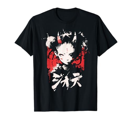 Goth Grunge Dämon Anime Girl Waifu Horror Alt-Ästhetik T-Shirt von Alternative Vaporwave Gothic Sad Alt Grunge Woman