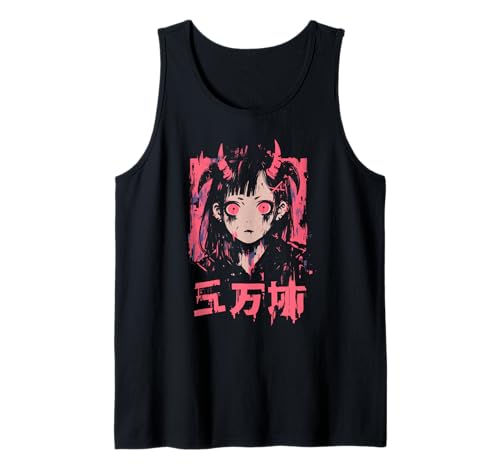 Goth Grunge Dämon Anime Girl Waifu Horror Alt-Ästhetik Tank Top von Alternative Vaporwave Gothic Sad Alt Grunge Woman
