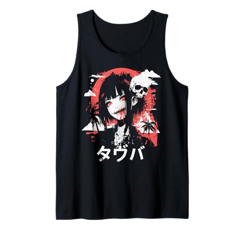 Goth Grunge Dämon Anime Girl Waifu Horror Alt-Ästhetik Tank Top von Alternative Vaporwave Gothic Sad Alt Grunge Woman
