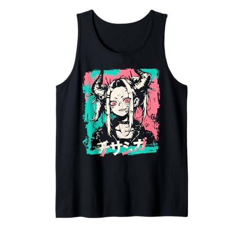Goth Grunge Dämon Anime Girl Waifu Horror Alt-Ästhetik Tank Top von Alternative Vaporwave Gothic Sad Alt Grunge Woman