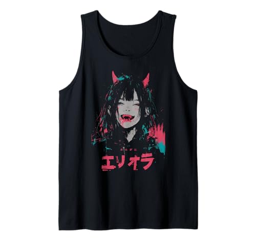 Goth Grunge Dämon Anime Girl Waifu Horror Alt-Ästhetik Tank Top von Alternative Vaporwave Gothic Sad Alt Grunge Woman
