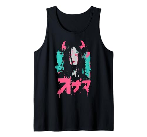 Goth Grunge Dämon Anime Girl Waifu Horror Alt-Ästhetik Tank Top von Alternative Vaporwave Gothic Sad Alt Grunge Woman